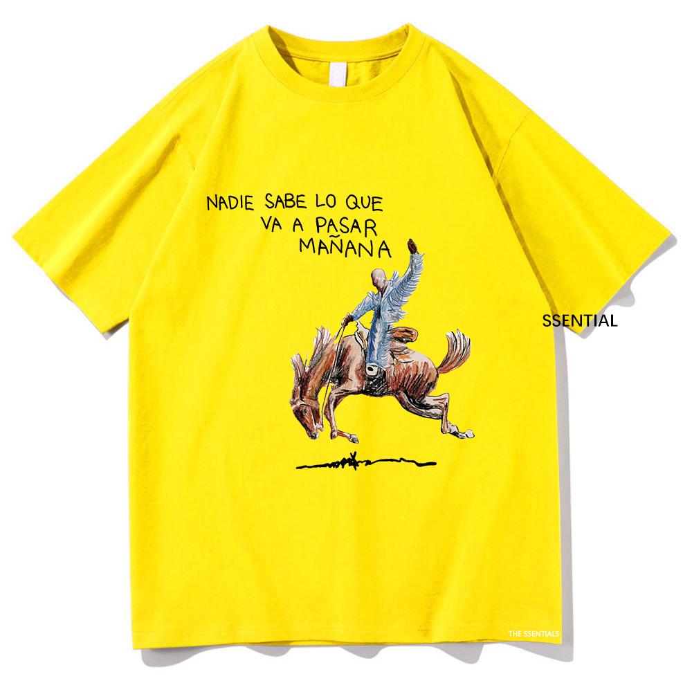 Bad Bunny Nadie Sabe T Shirt Vintage Un Preview Men Women Aesthetic T-Shirt Unisex High Quality Cotton Tees Funny Shirt