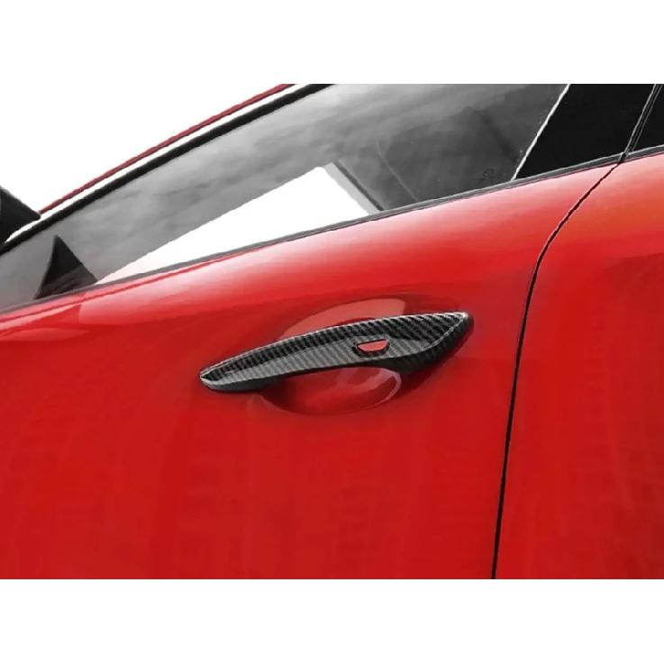Для Mazda 3 Хэтчбек Седан (BP) СХ-30 (DM)      2024 Умная бесключевая накладка на ручку двери автомобиля Углеродное волокно