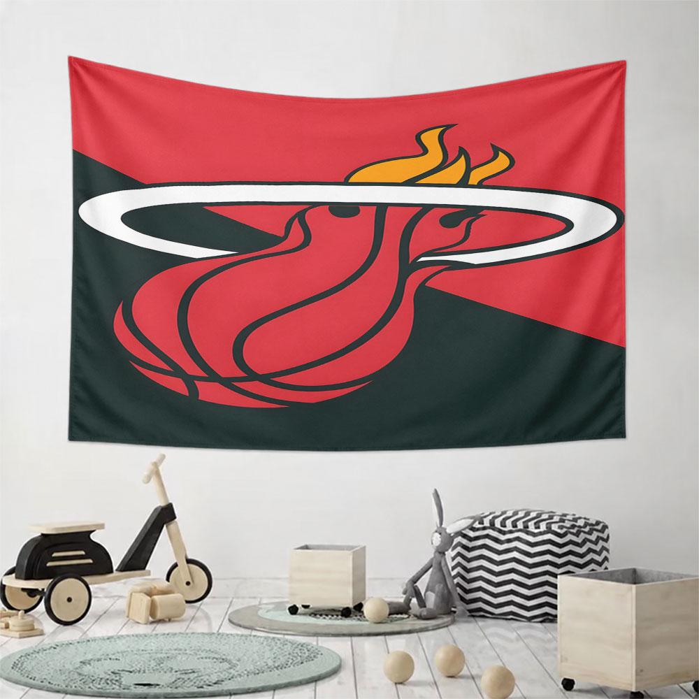 Basketball Flame Logo Design Pattern Wall Hanging Tapestry Decorative Tapestry Home Decor for Bedroom and Living Room