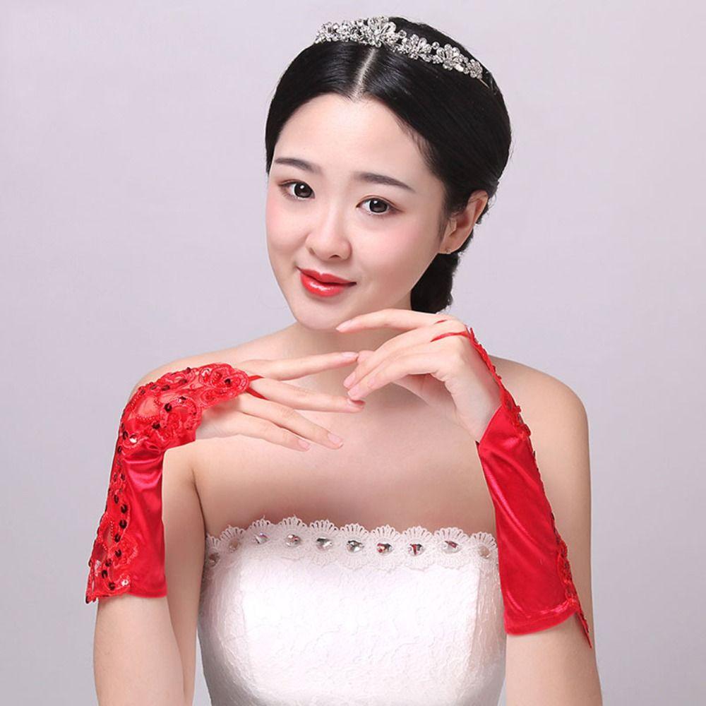 Теплые вечерние косплей эластичные банкетные кружевные длинные перчатки свадебные варежки без пальцев свадебные перчатки