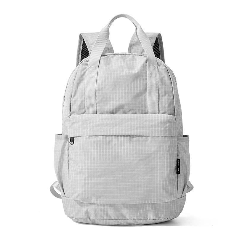 Трансграничный клетчатый складной рюкзак для пешего туризма большой вместимости - Однотонный повседневный стиль