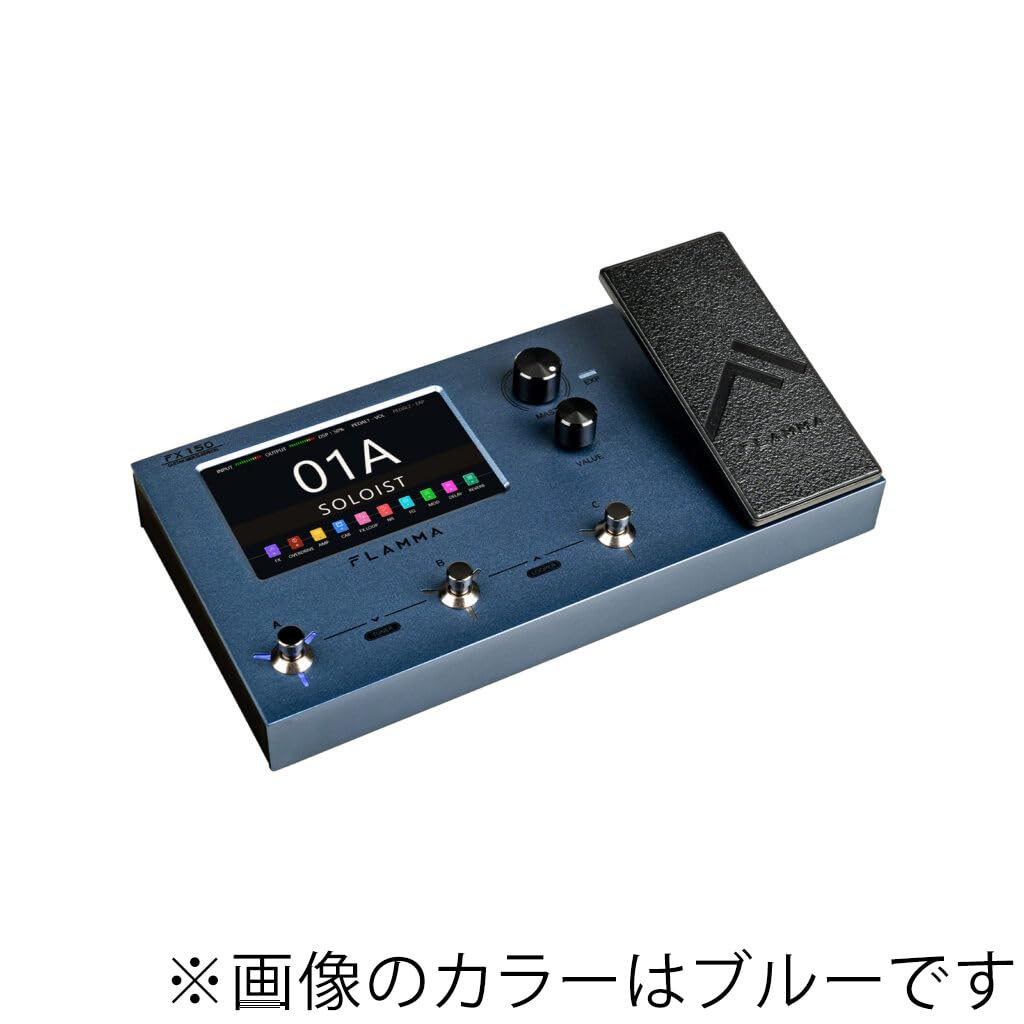 FLAMMA FX150 Processor Electric Guitar Pedal Simulation Global EQ Touchscreen with Amp Modeling Cabinet 160 Effects 180 Editable User Effect Slots