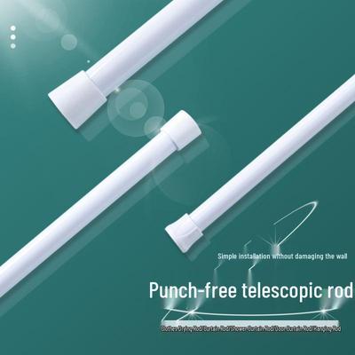 Регулируемый телескопический стержень без сверления для штор, душа и сушки полотенец