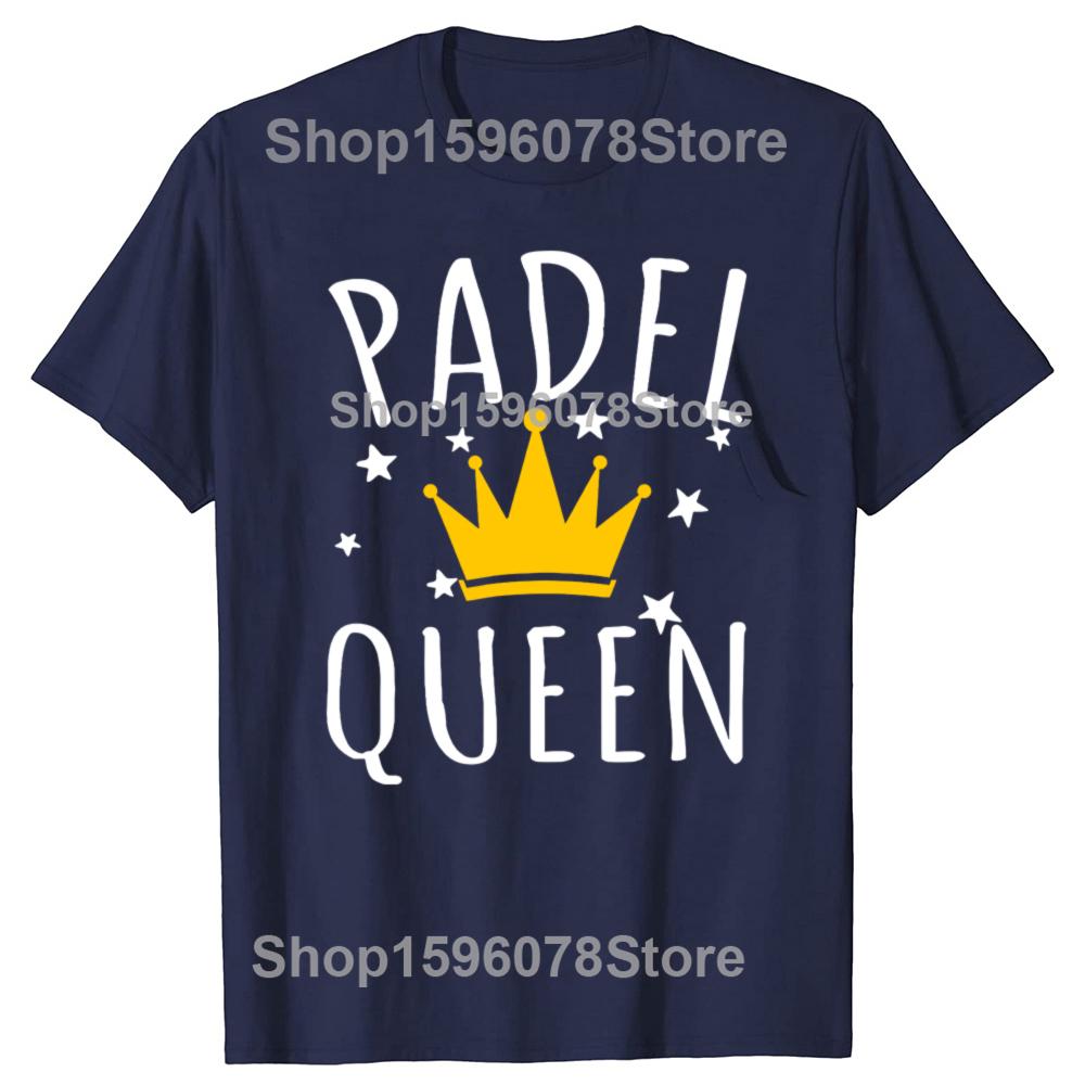 Funny Retro Padel Queen Practice Cotton Tops Fitness T-Shirt Oversized Unisex Tshirt Graphic Tees Men's Clothing Streetwear