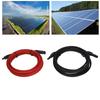 2Pcs Solar Panel Extension Cable 10AWG 6mm² Solar Extension Cable Rated Voltage 1000V   Red Black