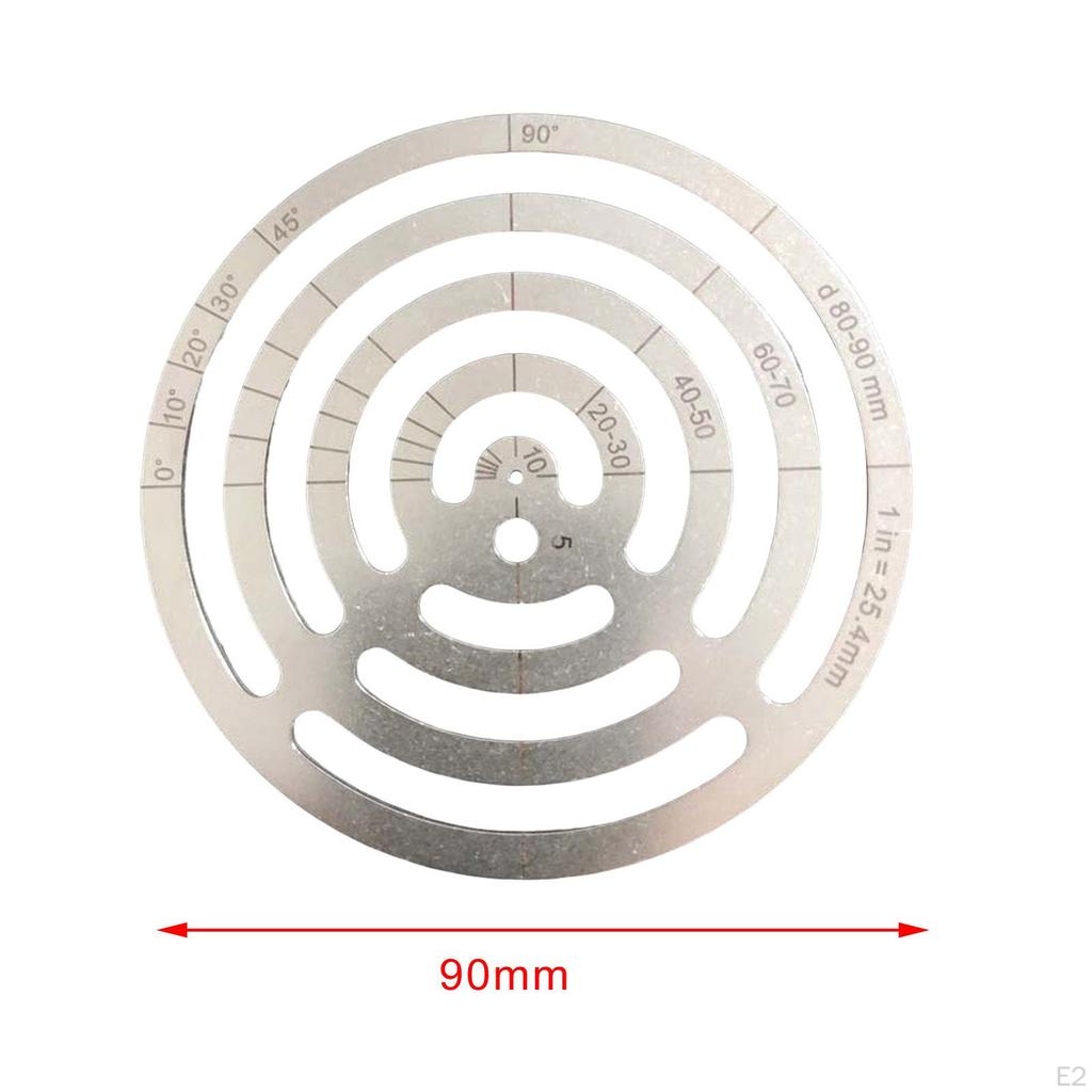 Round Ruler Stainless Steel Precision Handmade Professionals Circle Stencil Angle Rounded Corner