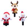 Christmas Animal Golf Head Covers for Driver & Wood - Festive Plush Club Protector with Anti-Scratch Lining, Holiday Gift for Golf Lovers