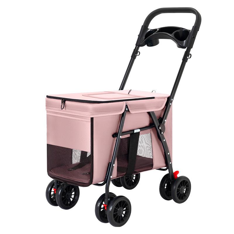Многофункциональная тележка для собак среднего и крупного размера, для путешествий на открытом воздухе, большая тележка для выгула собак, портативная и складная