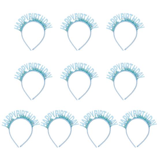 10 шт. обруч для волос с новым годом, днем рождения, тематическая повязка на голову с блестками для взрослых и детей, универсальные аксессуары для волос для вечеринок