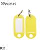50pcs/lot Colorful Plastic Keychain Key Tags Label Numbered Name Baggage Tag ID Label Name Tags With Split Ring