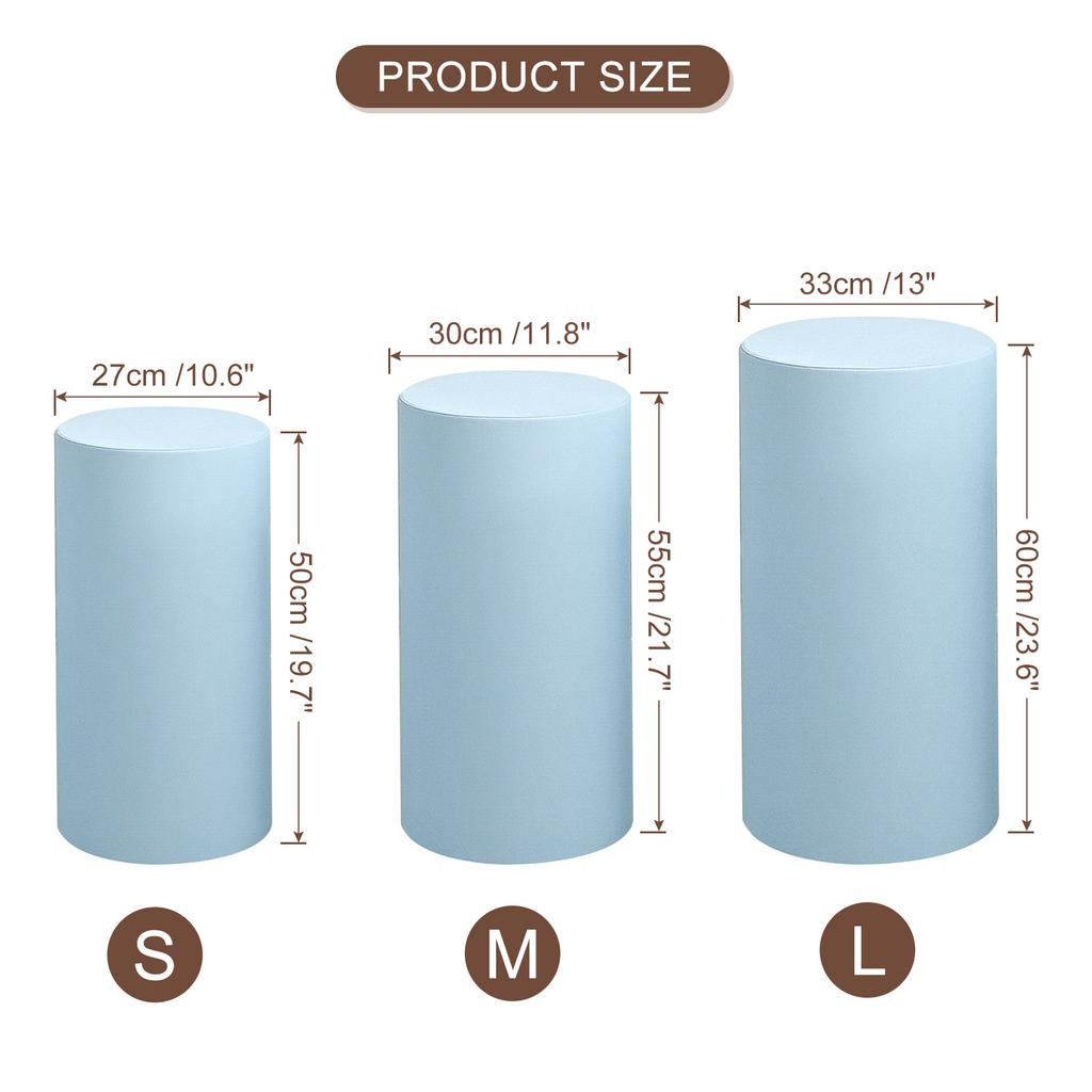 3/5 шт. Чехол для плинтуса, эластичный чехол для пьедестала, колонны, цилиндра, цилиндрические чехлы из спандекса для подставки для украшения на день рождения, свадьбу