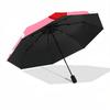 1PC Love Hearts Automatic Windproof Umbrella 8 Rib Portable Folding Black Iron Frame for Outdoor, Beach, Travel, Beach Umbrella,S37