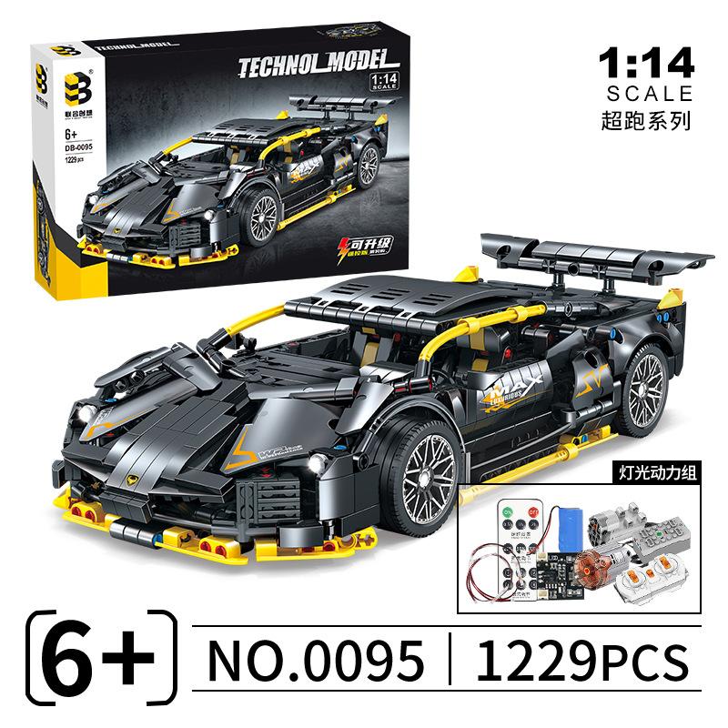 Joint Creative 0095B Racing Series 1: 14 маленьких черных коров, совместимых с LEGO, детские головоломки в сборе, строительные блоки, игрушки