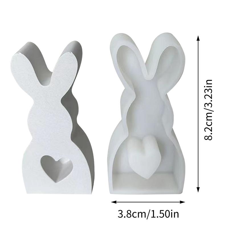 Пасхальный милый кролик силиконовые формы гипсовые благовония автомобильные расширяющиеся гипсовые формы для украшения ароматерапевтические свечи смоляные формы
