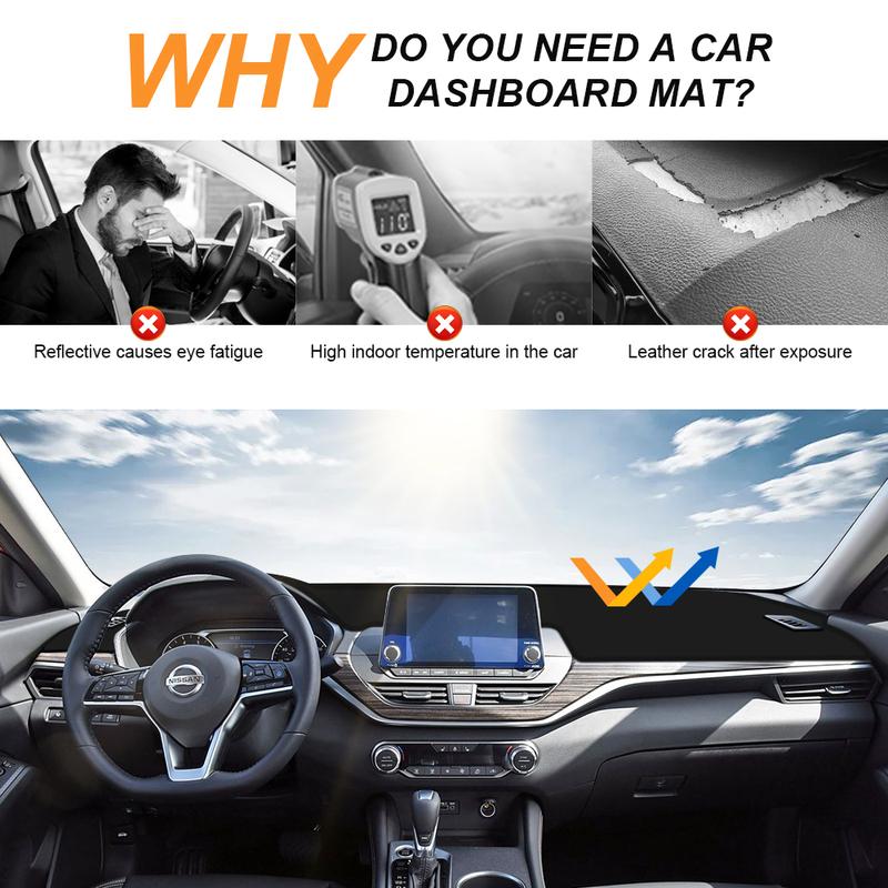 Car Dashmat For Nissan Altima L34 Anti-UV Dashboard Cover Mat Dash Sunshield Protect Carpet Accessories