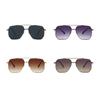 Lightweight Large Frame Sun Glasses Vintage Men UV400 Eyewear Zinc Zinc Alloy Polygonal Sunglasses  Unisex