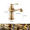 Смеситель для ванной комнаты с отделкой из античной бронзы, латунный смеситель для раковины, цельный латунный смеситель, однорычажный смеситель для воды, кран для ванны ELFCT001-F