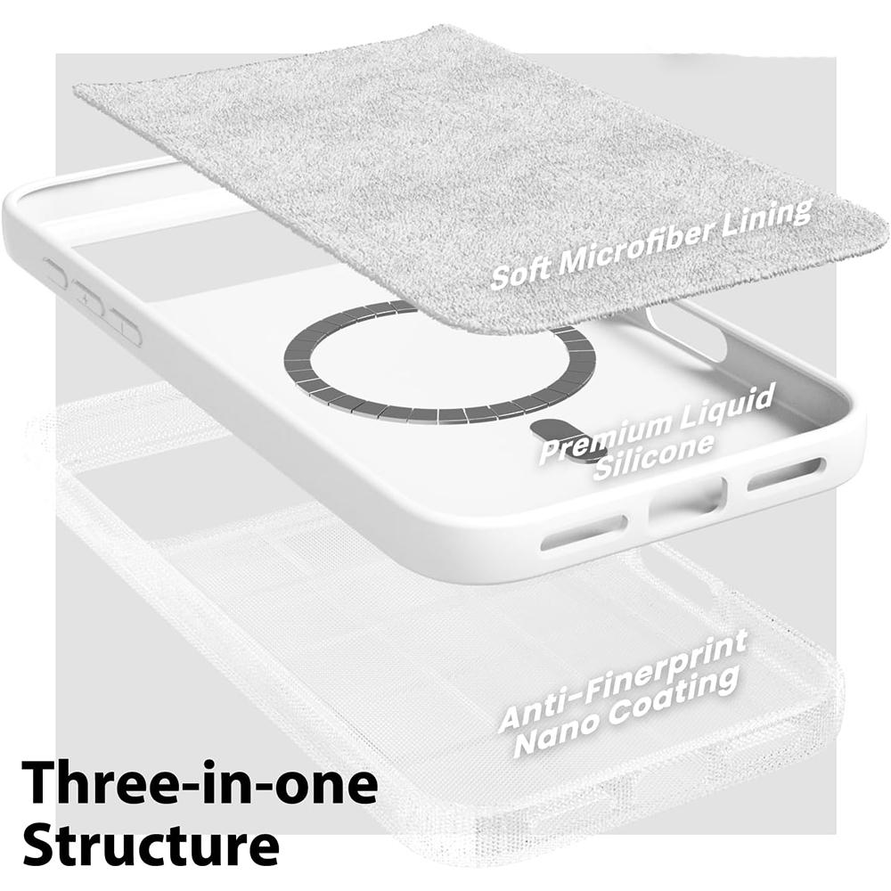 Silicone Case For For Iphone 17 Pro Max Air 16 Plus 1 14 13 12 11 17Pro Mag Safe Magnetic Slim Thin Phone Cover Accessories
