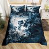 Пододеяльник с цветочным принтом без наполнителя, черный комплект постельного белья со скелетом, антикварный викторианский барокко, пододеяльник с черепом, готический винтаж