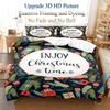 Comforter Christmas 200X200 Green King 3D Bedding Sets 3Pcs 2Pcs Single Double Bed Twin Full Size Thin Fabric