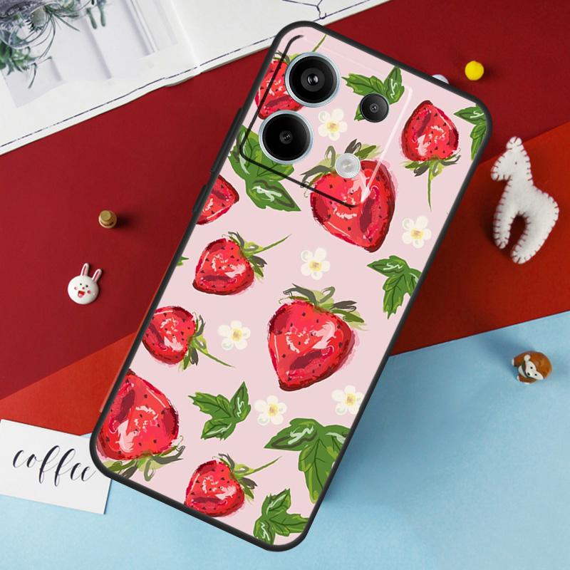 Милый клубничный чехол для Xiaomi Redmi Note 14 12 11 10 13 Pro 15 Pro Plus Redmi 15 14C 10C 12C 13C 15C