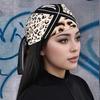 New 68*68cm Square Scarf Women Printed Hijab Silk Satin Luxury Leopard Print Handkerchief Muslim Small Size Hair Wrap