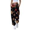 Женские повседневные модные рождественские принтованные повседневные спортивные брюки с эластичной талией и завязками на шнурке