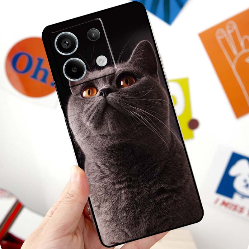 Серый Британский Короткошерстный Кот Чехол Для Xiaomi Redmi Note 14 Pro 10 11 12 13 15 Pro Plus Чехол Для Redmi 15 14C 12C 10C 13C