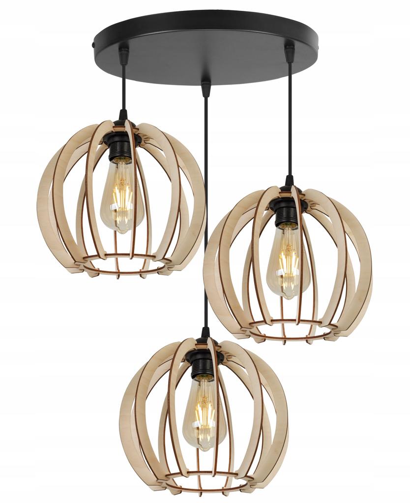 MODERN WOODEN LED CEILING HANGING LAMP