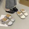 One Pedal Bag Head Half Slippers Women's Woven New Mesh Breathable Summer Wear Lazy Half Slippers Flat Bottom