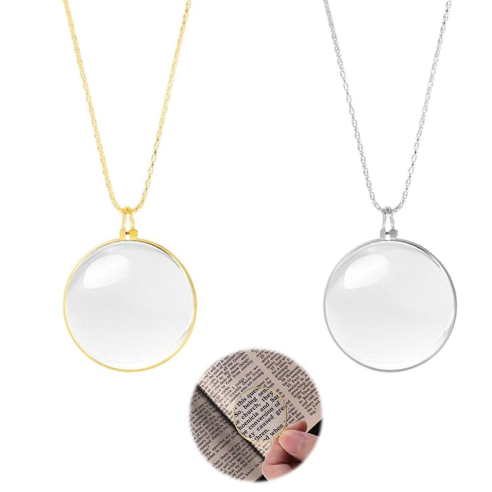 Подвеска-лупа, кулон, подарок, оптическая лупа, ожерелье, для пожилых