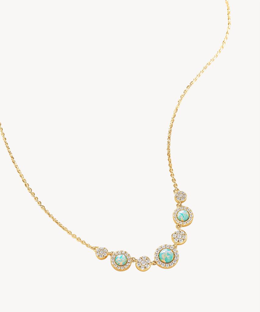 Lola Rose Heliocentric Green Opal Fashion Necklace