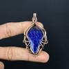Lapis Lazuli Pendant Handmade Gemstone Jewelry, 999 Copper Wire Wrapped Pendant ,Unique Design Jewelry Pendant