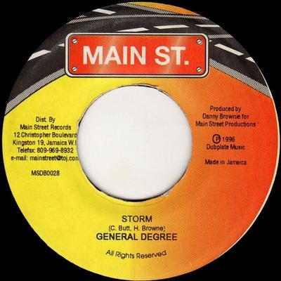 7-дюймовая пластинка GENERAL DEGREE - Storm MSDB0028 Main St. 1996 Ямайка Регги, Ска и Даб Б/У