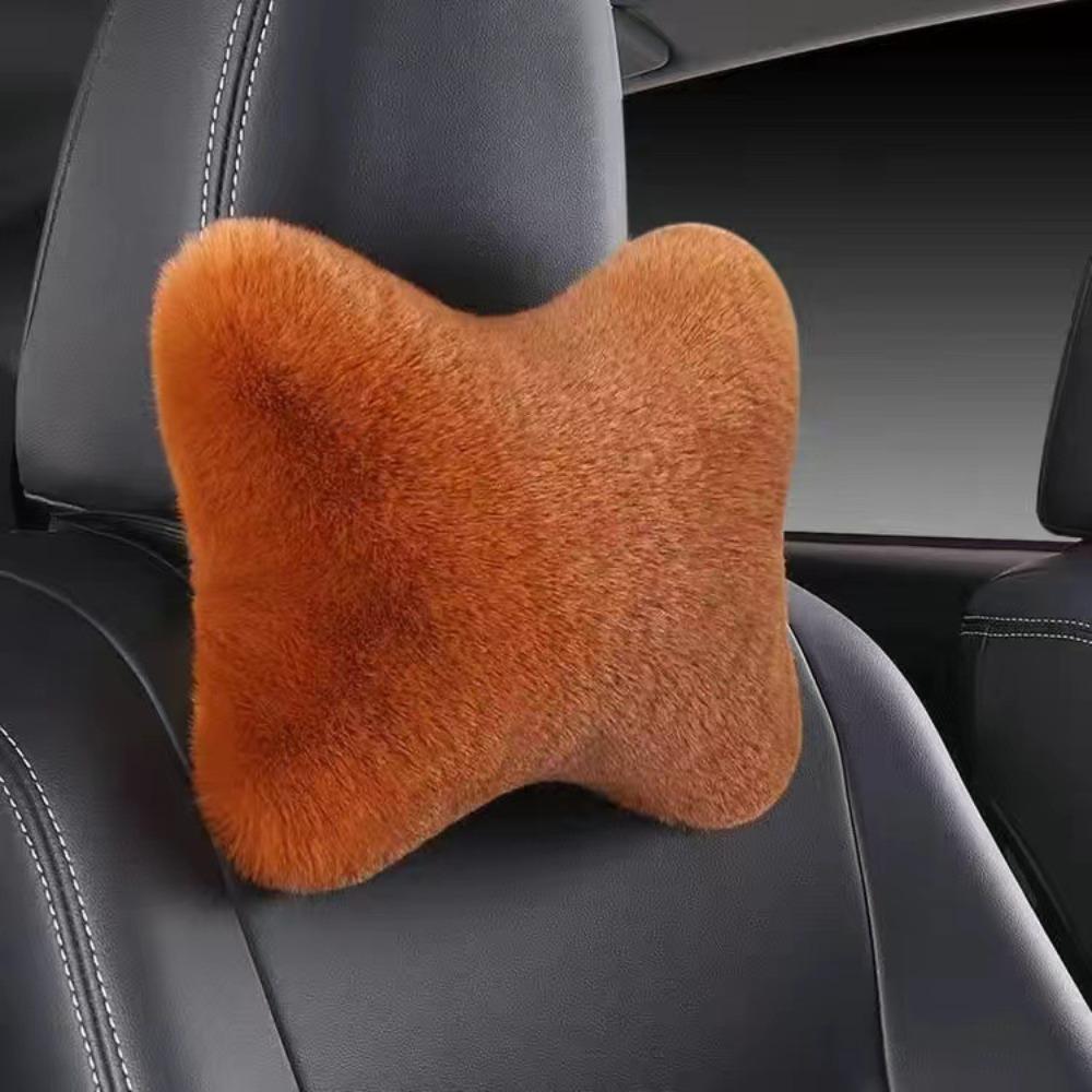 Soft Foam Car Headrest Pillow Plush Cushion Neck Rest Pillow Lumbar Pillow  SUVs Trucks Buses