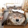 3pcs Cozy Dark Wolf Digital Print Duvet Cover Set Soft, Hypoallergenic, and Breathable Bedding for Bedroom and Guest Room