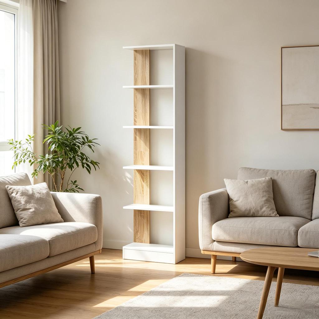 Modern Standing Shelf with Open Design, Bookshelf, Stylish Storage Shelf for Modern Interiors (bookshelf only)