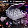 Доступный многофункциональный ящик для хранения Универсальный ящик с крышкой для ювелирных изделий, бусин, крепежа, аксессуаров - 30/14 отделений