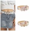 Adjustable Butterfly Rhinestone Belt Punk Waist Belt Elegant Butterfly Waistbands  Dress Decoration