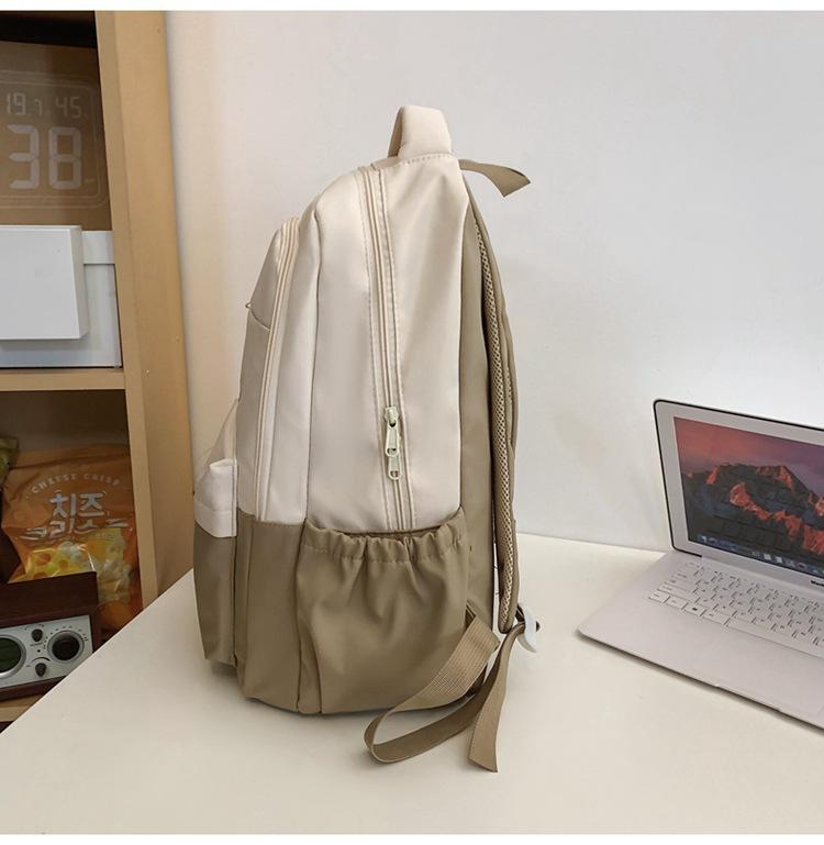 Студенческий школьный рюкзак, женский рюкзак с цветными блоками, компьютерный рюкзак большой емкости, мужской рюкзак для средней школы