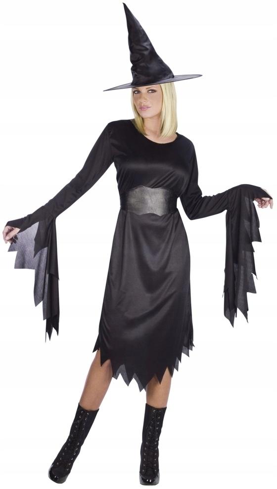 Kostium Strój Mroczna Czarownica Wiedźma Czarodziejka Halloween Karnawał Xl