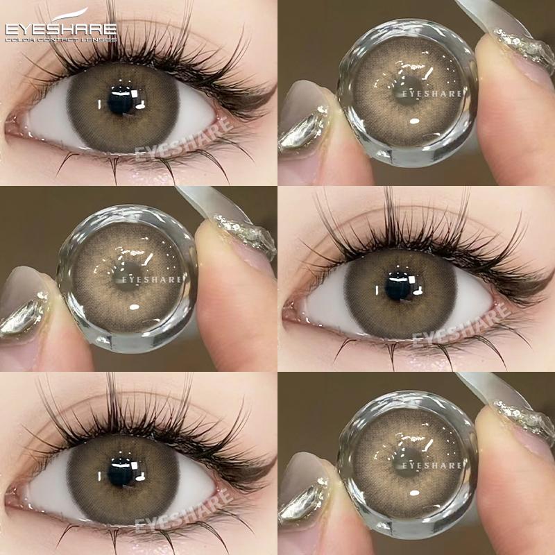 Eyeshare Ежегодные контактные линзы синего цвета - Усильте свой естественный цвет глаз с дизайном в корейском стиле