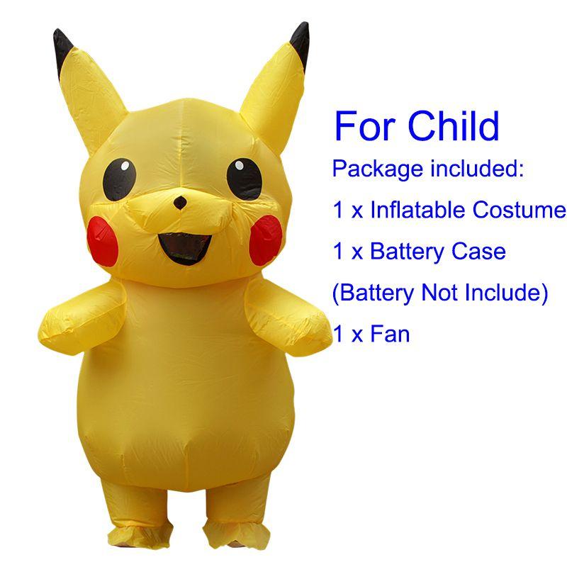 Фантастический костюм Пикачу для детей на вечеринки в костюмах Изготовлен из легкого полиэстера