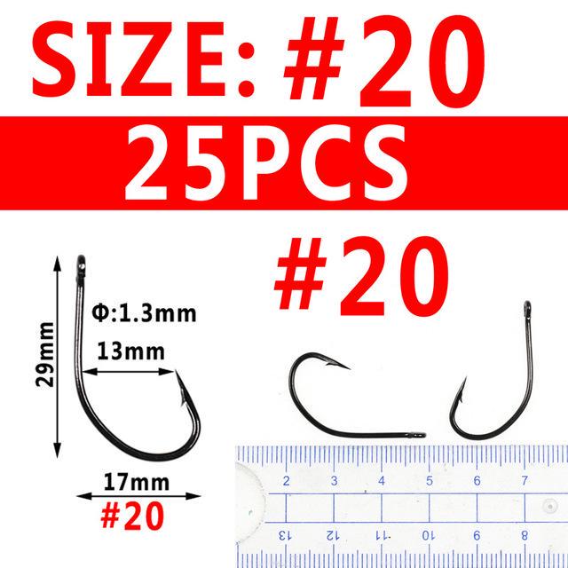 Стальные крючки для рыбалки, 50 шт