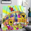 1PC Mr. Men Little Miss Patterned Flannel Blanket Suitable For All Seasons for Home Decor Warmth and Comfort Gifts Holiday Present