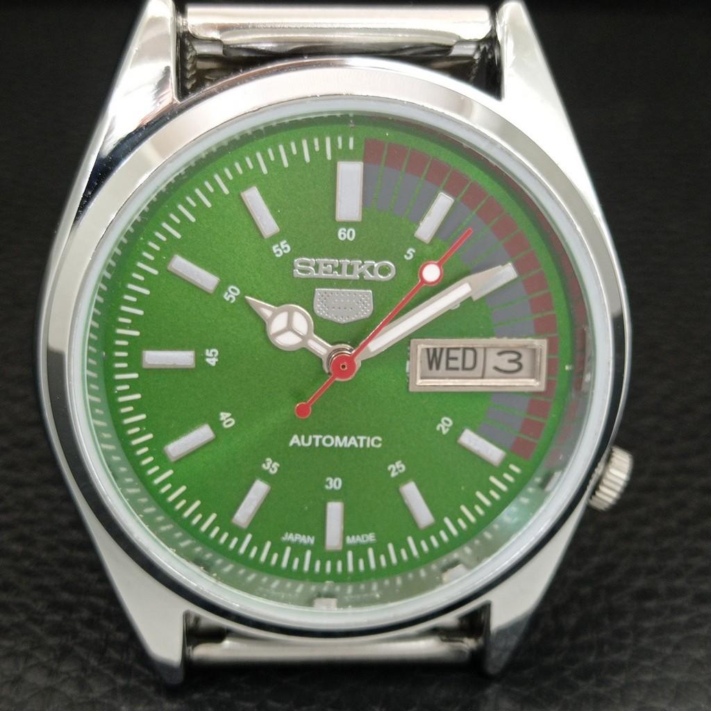 ВИНТАЖНЫЕ АВТОМАТИЧЕСКИЕ SEIKO 5 ВОССТАНОВЛЕННЫЕ ЯПОНСКИЕ МУЖСКИЕ ЧАСЫ С ЗЕЛЕНЫМ ЦИФЕРБЛАТОМ a446320-1