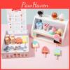 Wooden Ice Cream Stand Toy With Cash Register And Fruit Accessories For Playtime