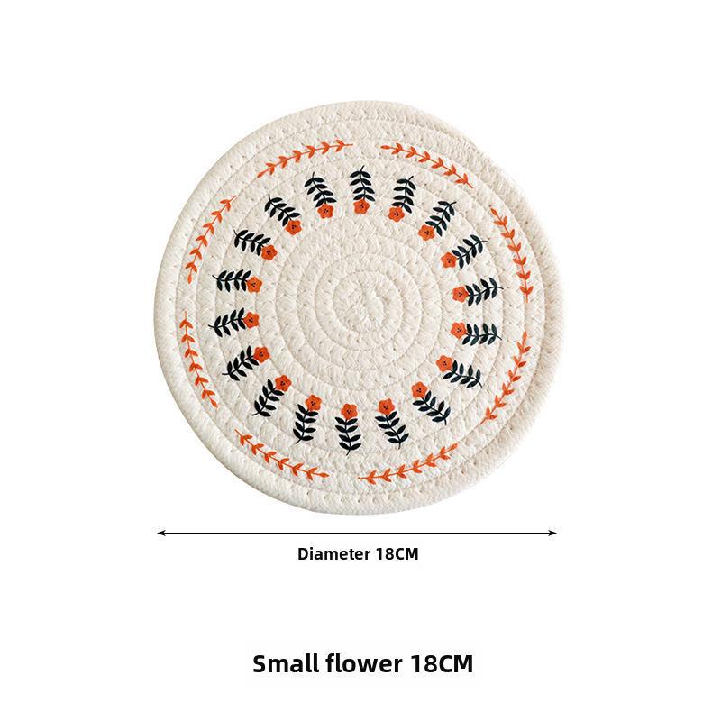 Теплоизоляционный коврик из скандинавского хлопка и льна: Универсальный обеденный коврик для тарелок, мисок, кастрюль, чашек и кастрюль — защита стола от ожогов.