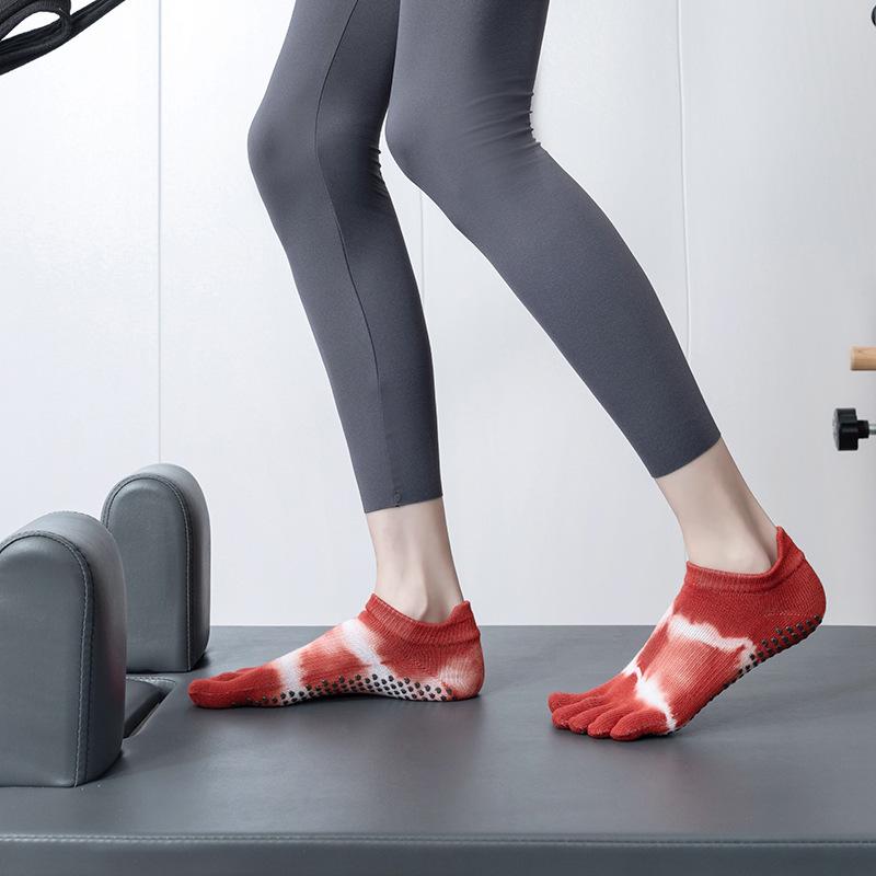 Носки ToeSox с открытой спиной, нескользящие, для йоги и пилатеса, с пятью пальцами — всесезонное качество