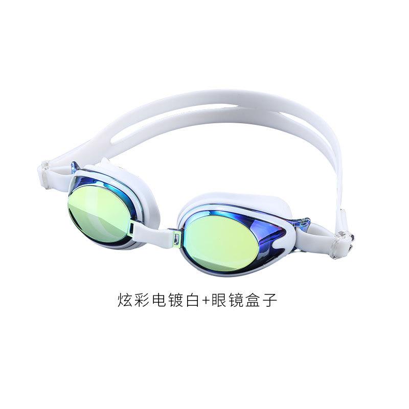 Colorful electroplated fashion swimming goggles for men, hot-selling waterproof, anti-fog, high-definition professional swimming goggles